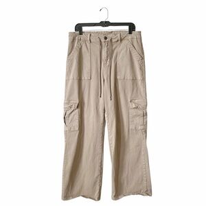 Grace and Lace Cargo Pants Women's Size 16 Khaki Straight Leg Drawstring Hemmed